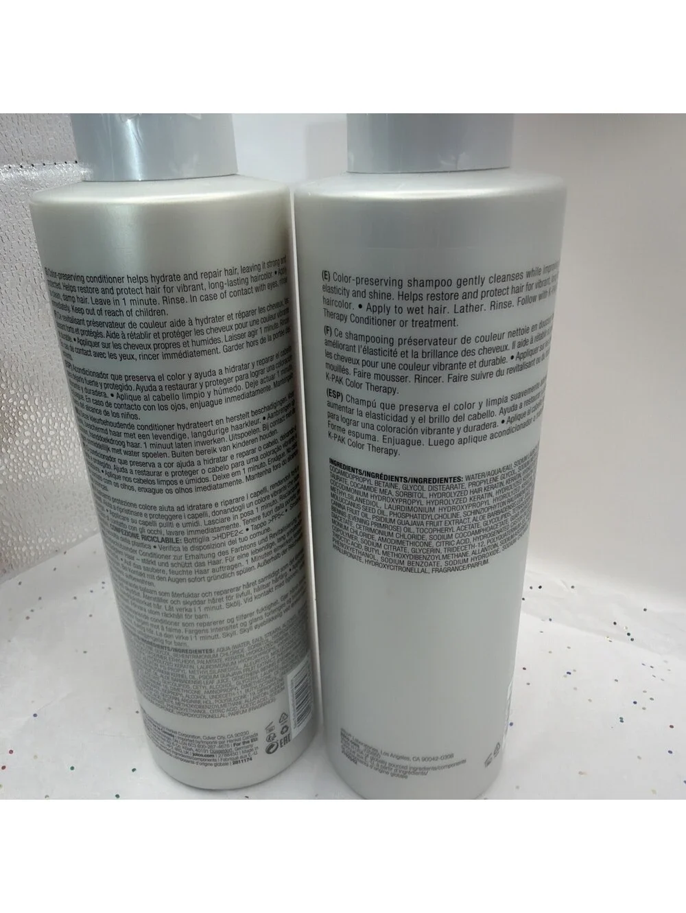 Joico K-PAK Color Therapy Shampoo Conditioner Duo 33.8oz Liter Set Salon Size
